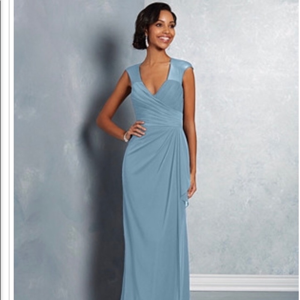 French Blue Alfred Angelo Bridesmaid Dress